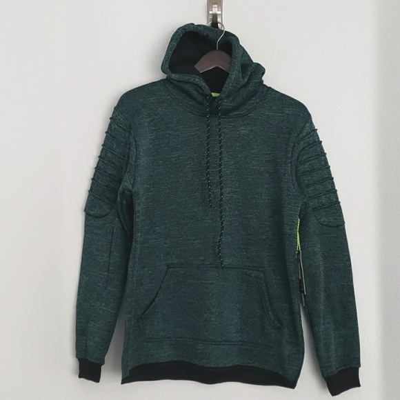 NWT PULL-OVER HOODIE, GREEN/BLACK, MEN'S: SMALL, $20 - Picture 2 of 5